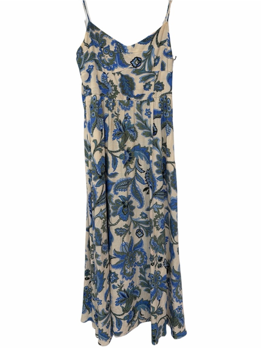 Zara Blue Floral Maxi Slip Dress